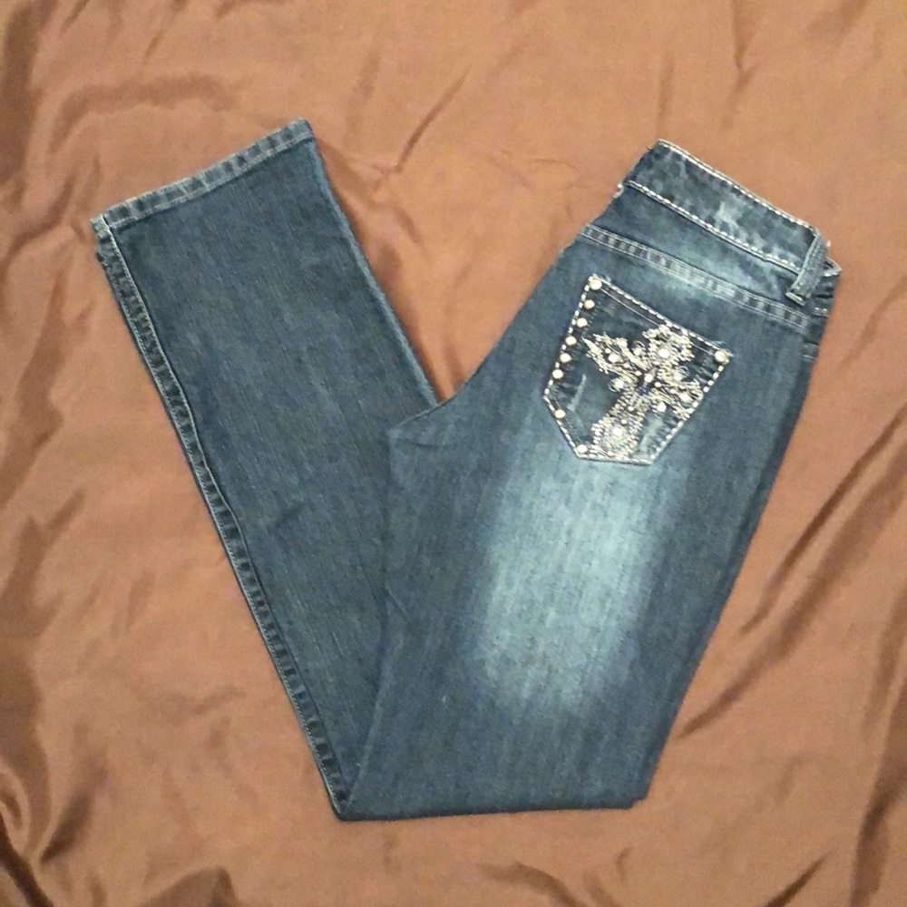 Junior Bling cross 5 pocket jeans